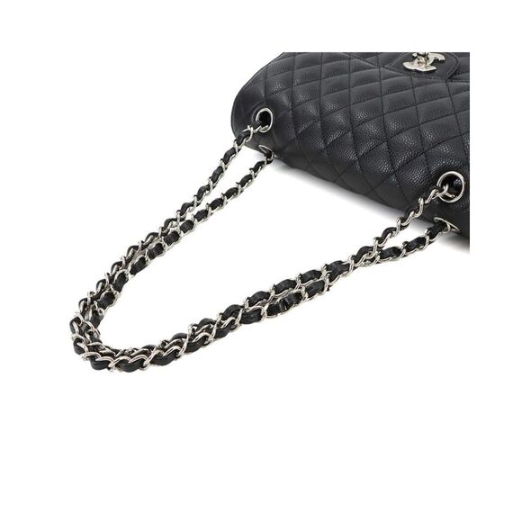 Pre Loved Chanel Classic Flap Bag Medium Quilted Leather Women Black Shoulder - Picture 6 of 8